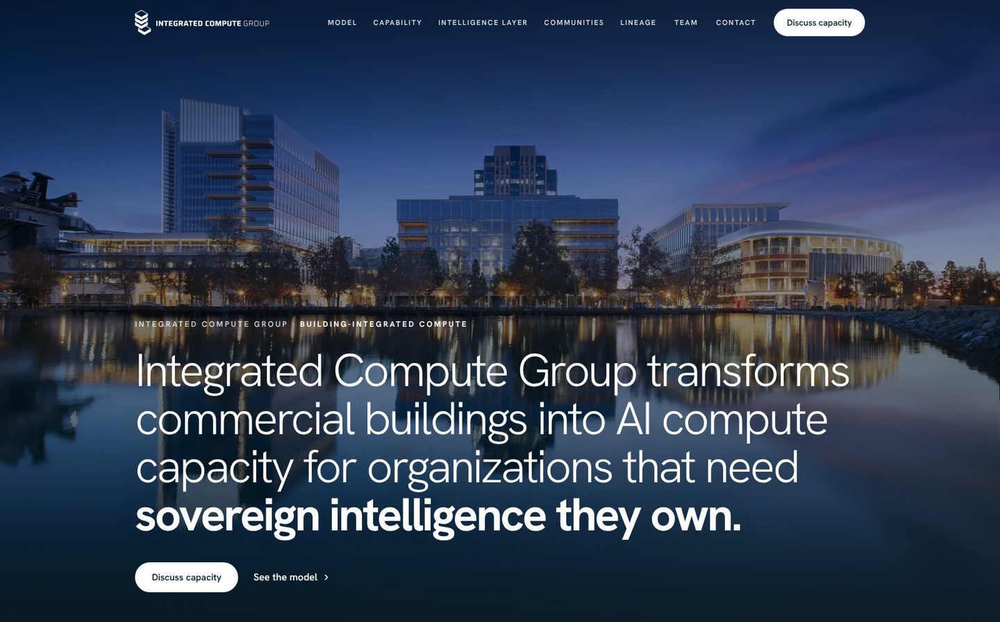 Integrated Compute Group website