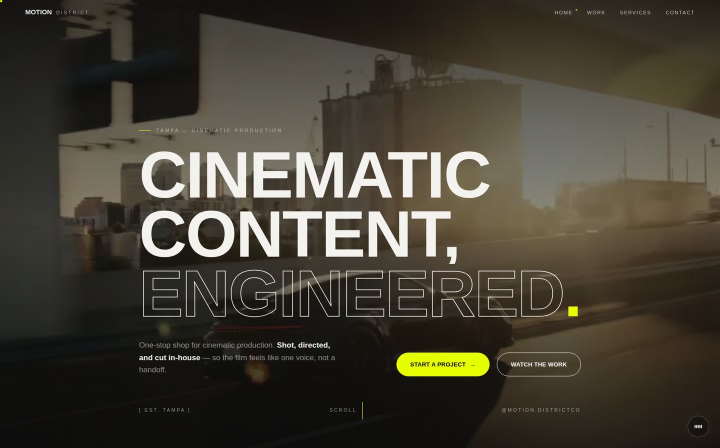 Motion District website