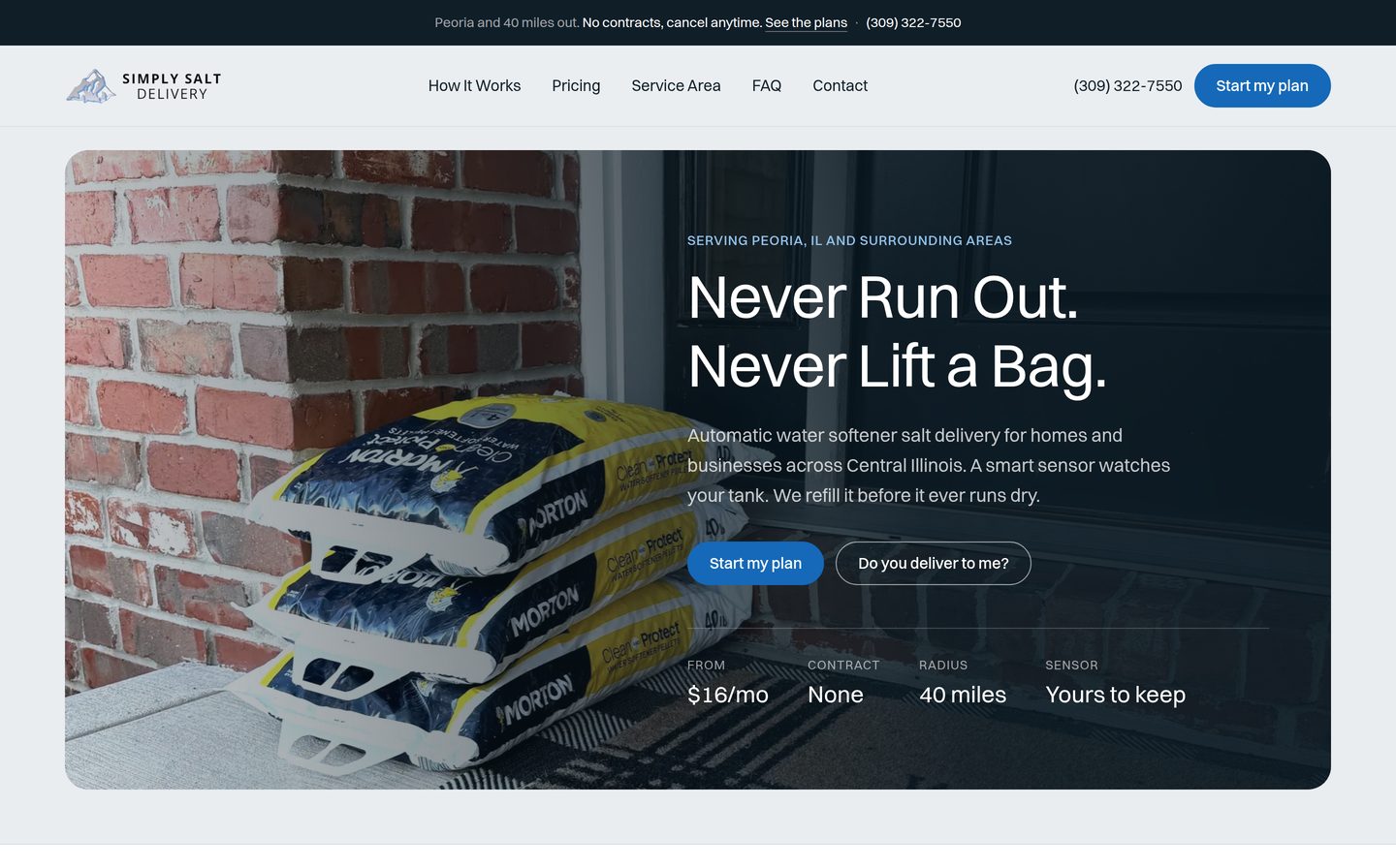 Simply Salt Delivery website